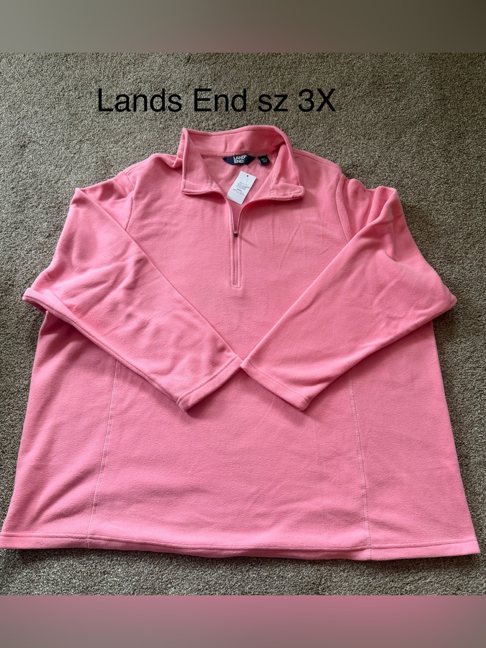 Lands' End woMen’s Pink Half-Zip Fleece Pullover